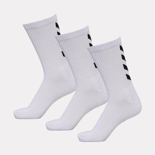 Fundamental 3 Pack Socks in White